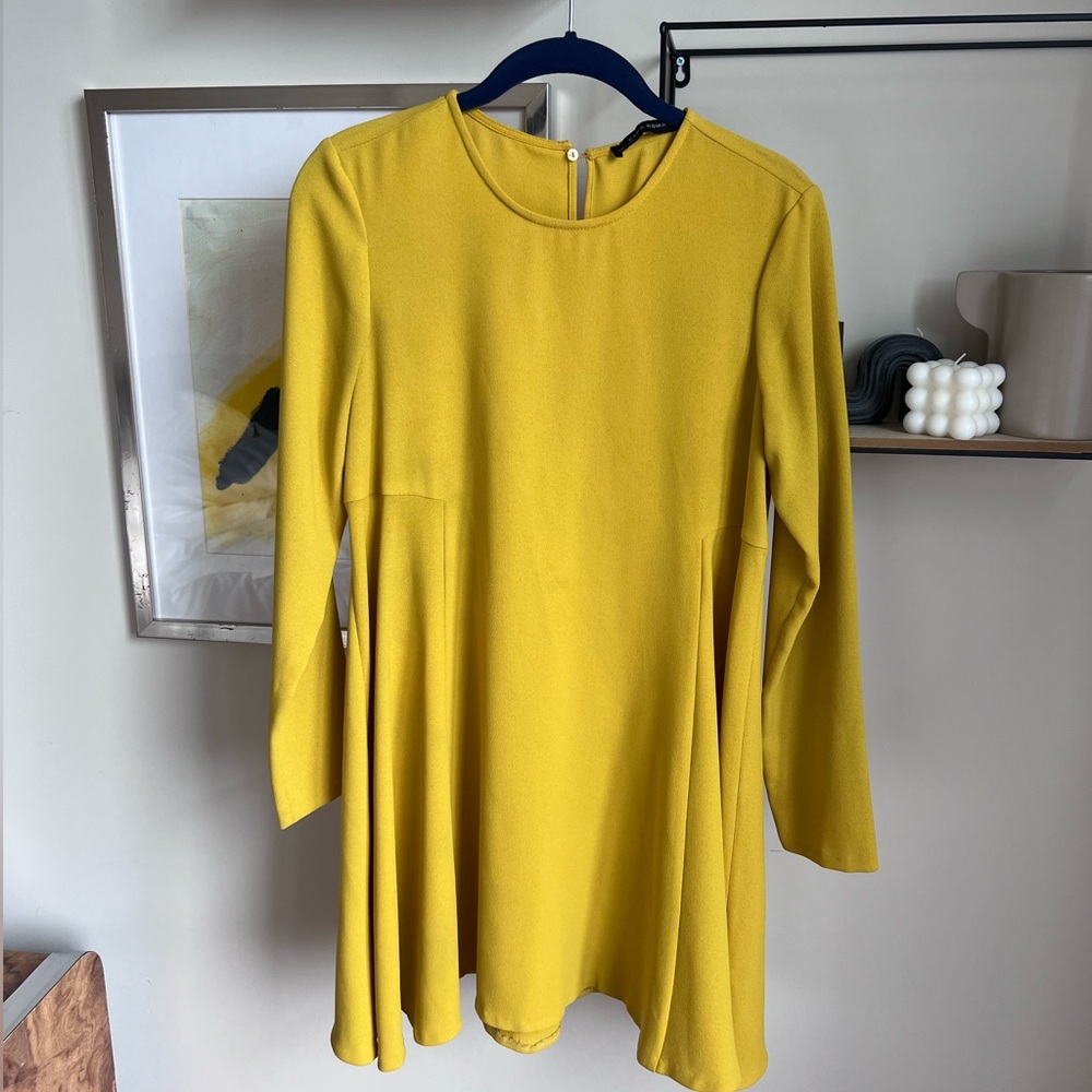 Yellow Zara A-Line Dress